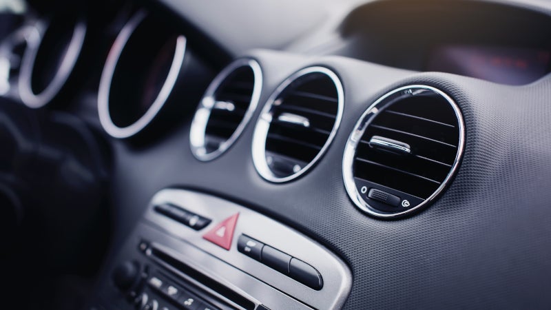 Family in the car on a trip