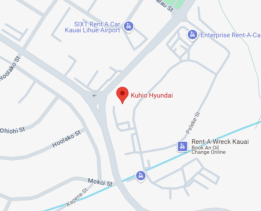 Kuhio Hyundai in Lihue HI map